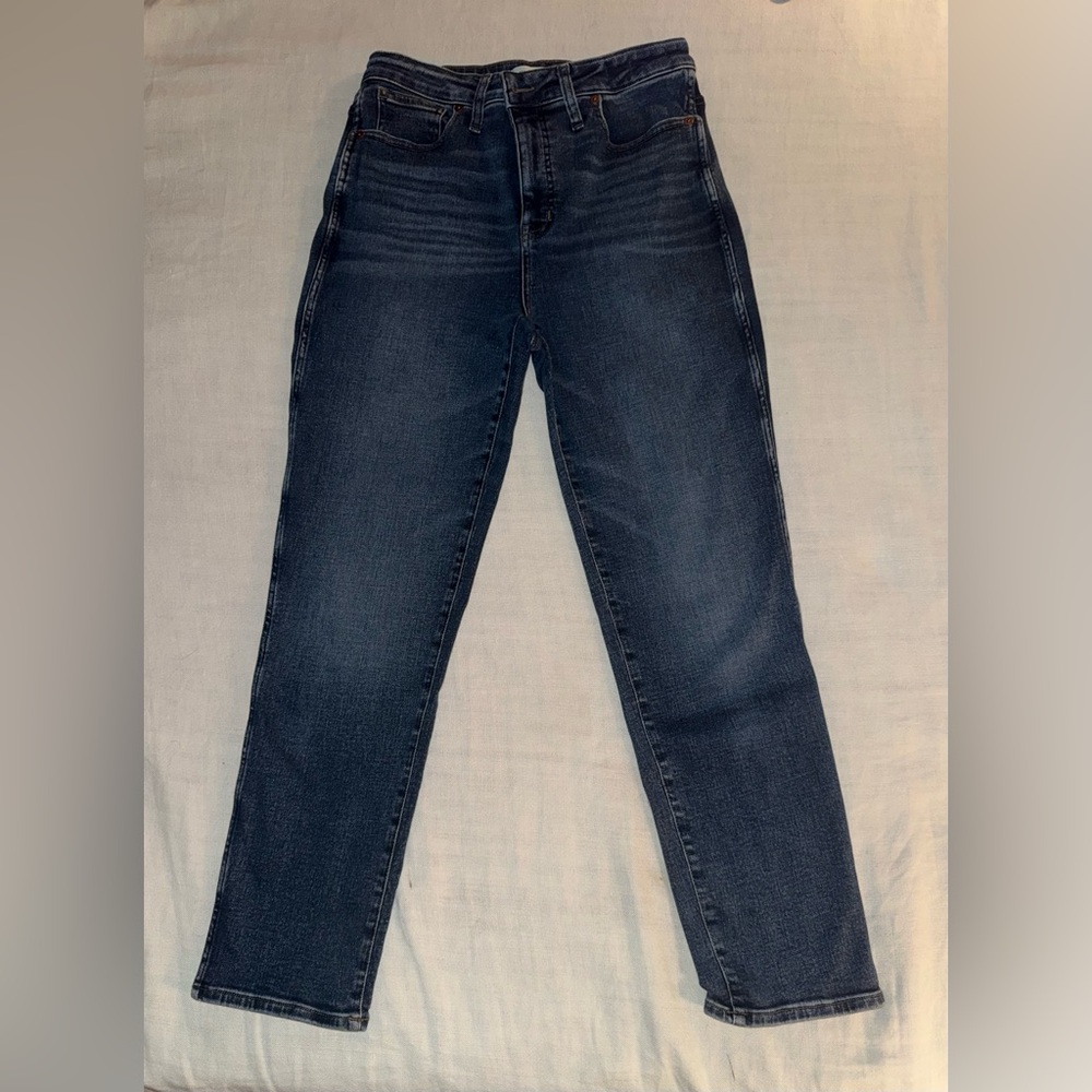 Madewell Dark Blue Straight Leg Jeans